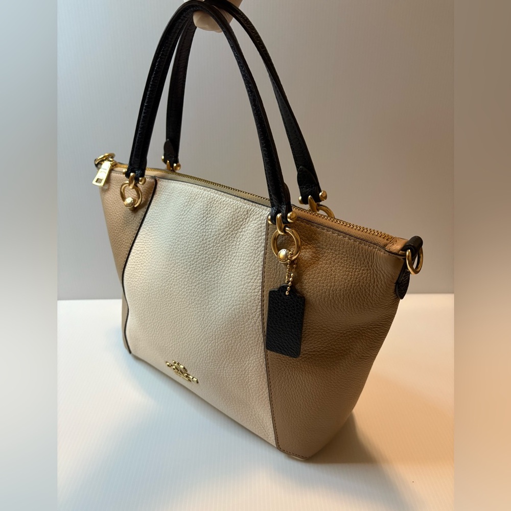 Coach Kacey Satchel Bag in Colorblock Hand Bag C6841- EUC - Picture 2 of 16